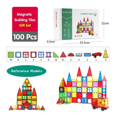 Set-de-constructie-magnetic-3D---100-piese-MPL-100