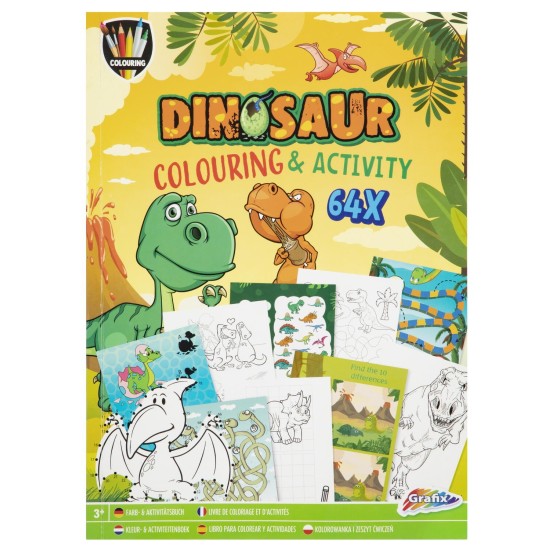 Carte-de-colorat-cu-activitati---Dinozaur-150076