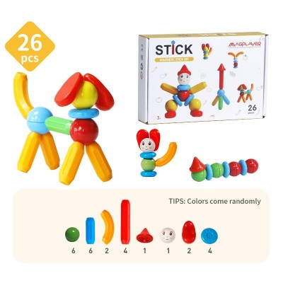 Set-de-constructie-magnetic---STICK-26-piese-MPO-26