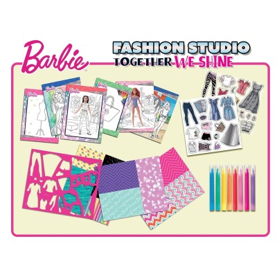 Set-de-colorat-cu-activitati-Barbie---Fashion-Studio-L12808