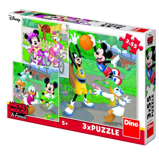 Puzzle-3-in-1---Mickey-si-Minnie-sportivii-55-piese-335271