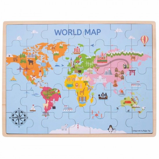 Puzzle-din-lemn---Harta-lumii-35-piese-BJ098