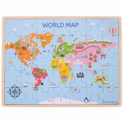 Puzzle-din-lemn---Harta-lumii-35-piese-BJ098