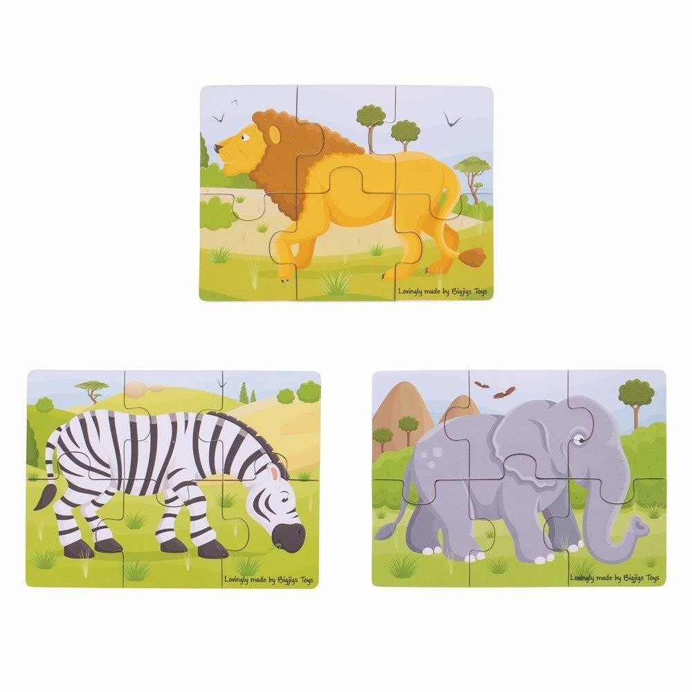 Set-3-puzzle-din-lemn---Jungla-Vesela-BJ818